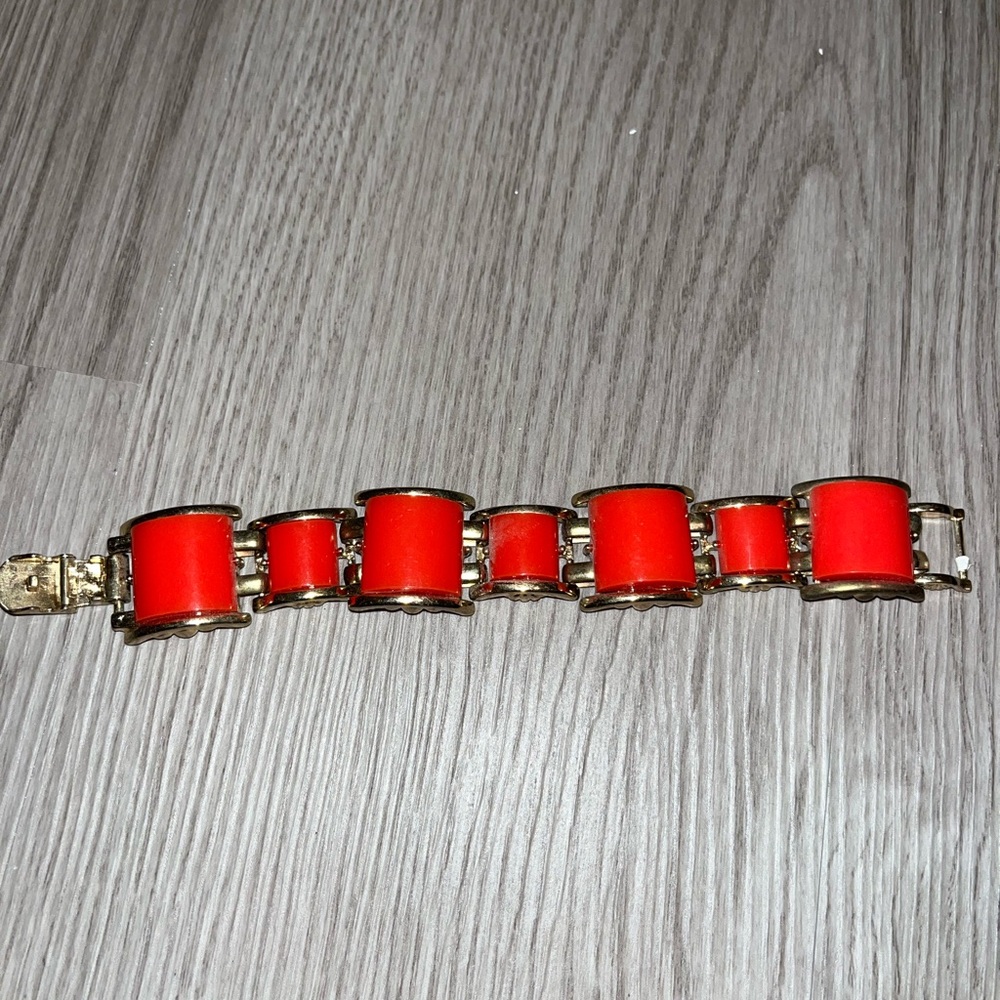 Orange and Gold fashion bracelet.
